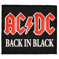 Нашивка AC/DC (Back In Black) красная